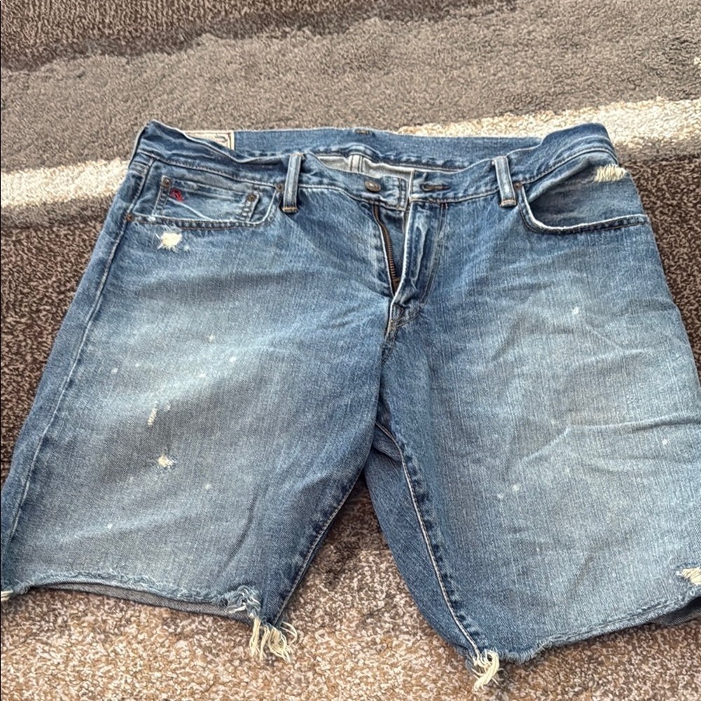 Polo Ralph Lauren Distressed Blue Jean Shorts